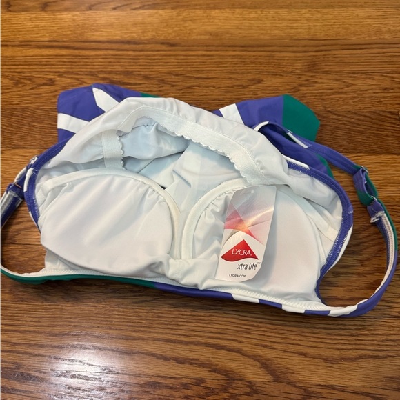 NWT Lands’ End Women's Square Neck Underwire Tankini Swimsuit Top Size 4 - Picture 10 of 11